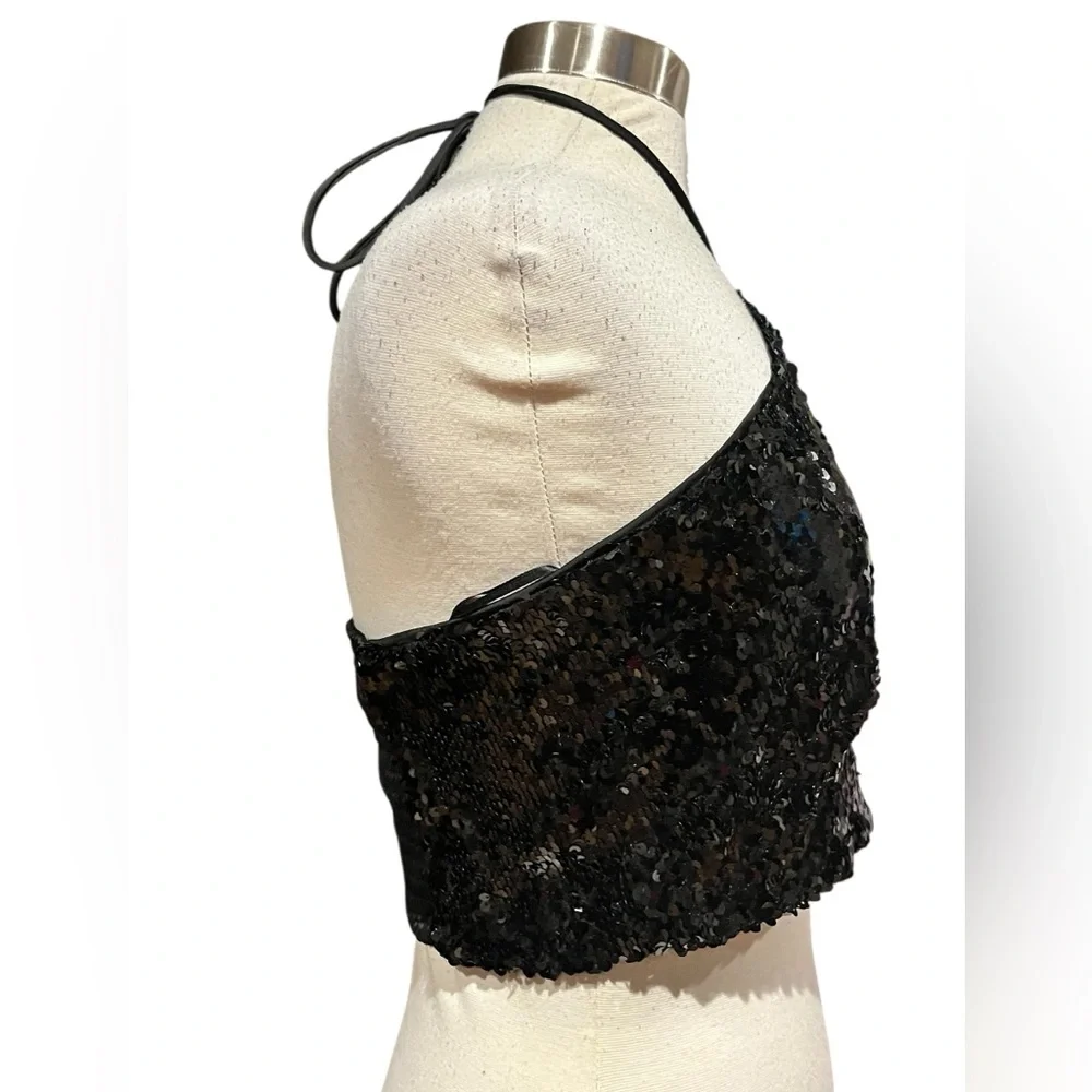 House of Harlow 1960 2 pc Sequined Halter top and matching pants - Picture 15 of 16